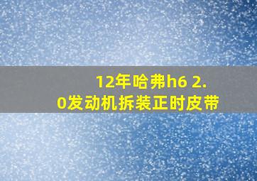 12年哈弗h6 2.0发动机拆装正时皮带